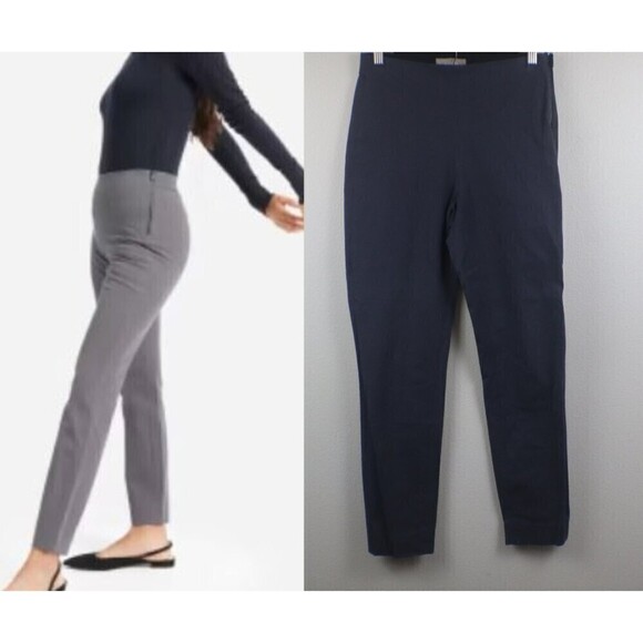Everlane Women Size 4 Gray Side Zip Stretch Cotton Ankle Skinny Leg Pants Office - Picture 15 of 15
